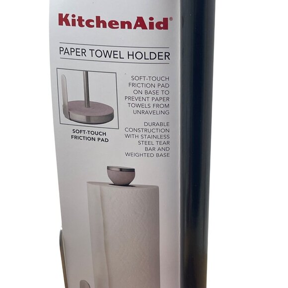 KitchenAid Pink Paper Towel Holder With Soft-Touch Friction Pad & Weighted base - Picture 2 of 6